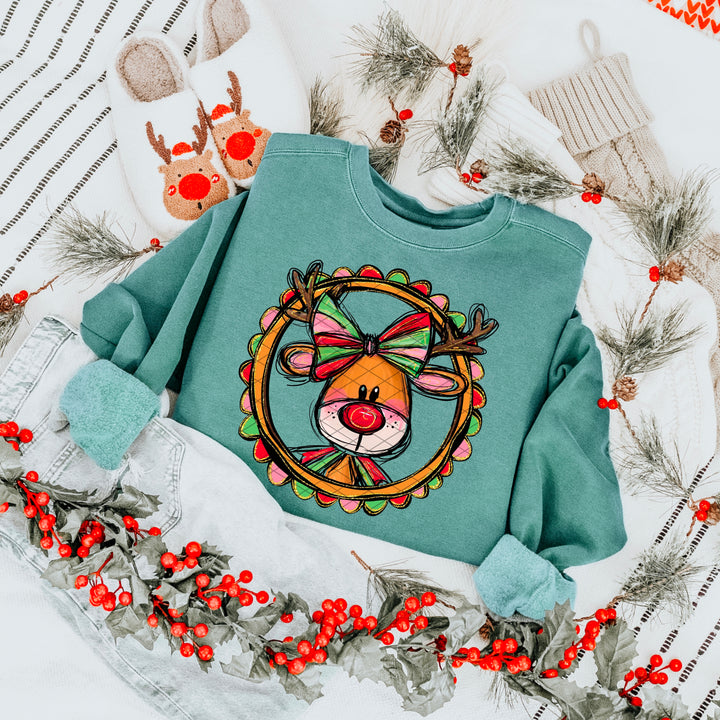 Girly Rudolph DTF Print