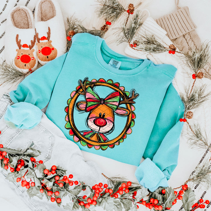 Girly Rudolph DTF Print