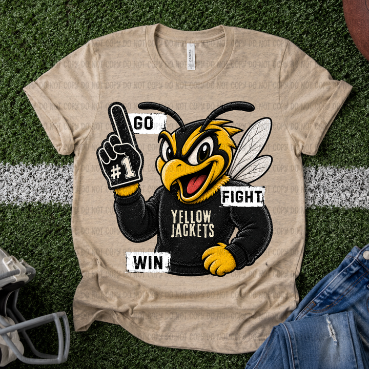 Go Fight Win Mascots DTF Print