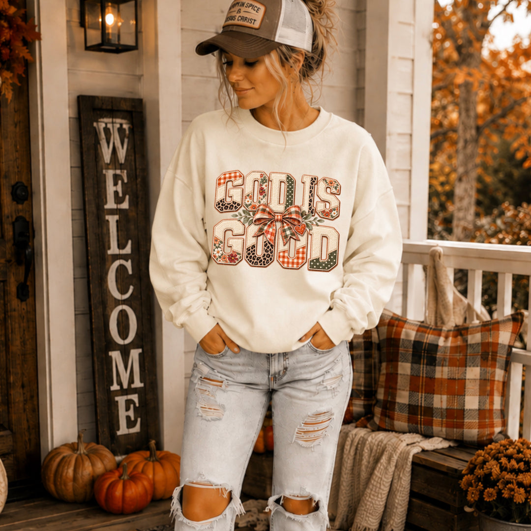 God Is Good Fall DTF Print