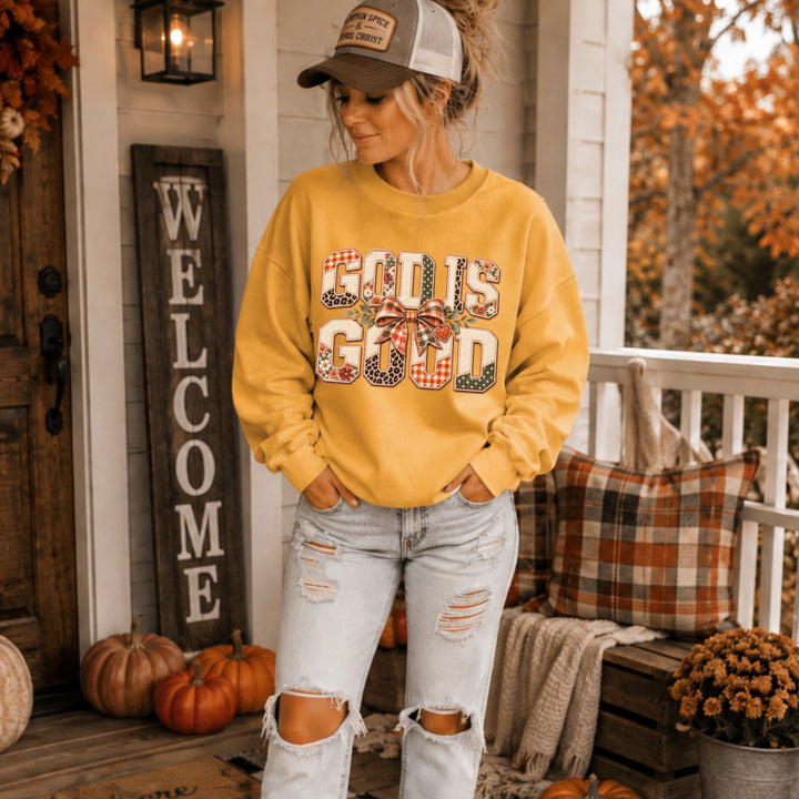 God Is Good Fall DTF Print