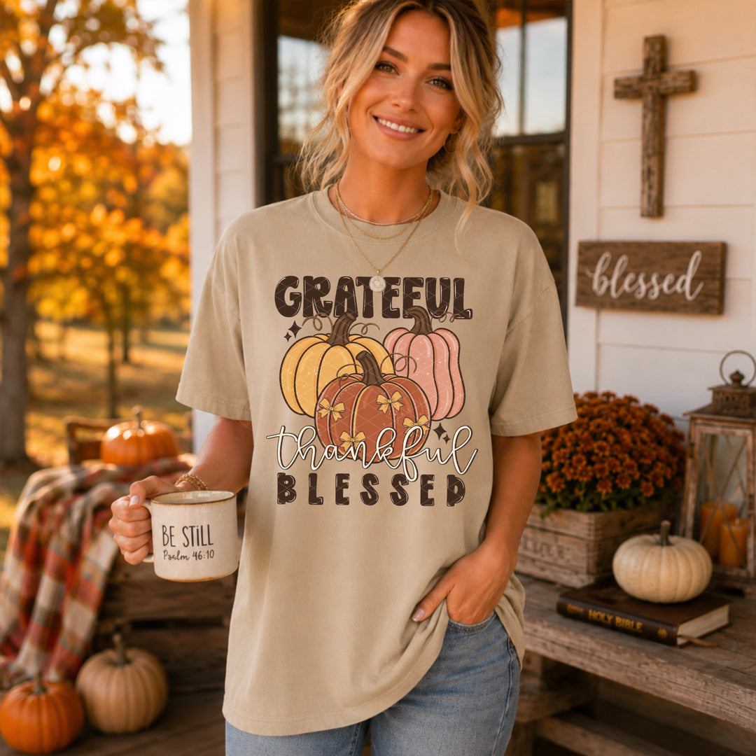 Grateful Thankful Blessed DTF Print