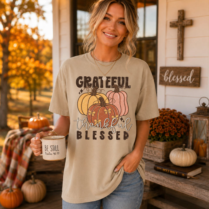 Grateful Thankful Blessed DTF Print