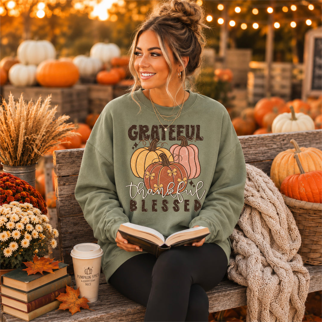 Grateful Thankful Blessed DTF Print