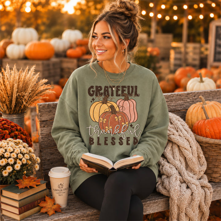 Grateful Thankful Blessed DTF Print