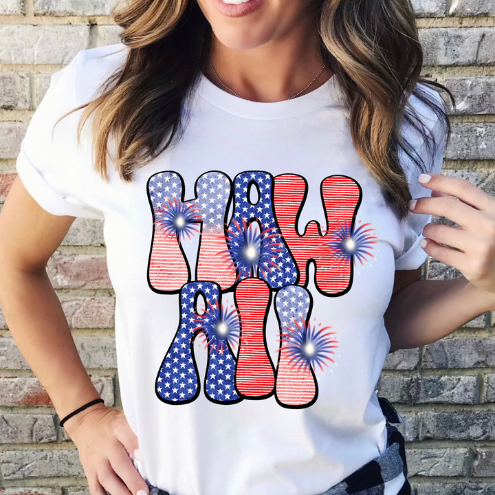 Patriotic Stars and Stripes States DTF Print