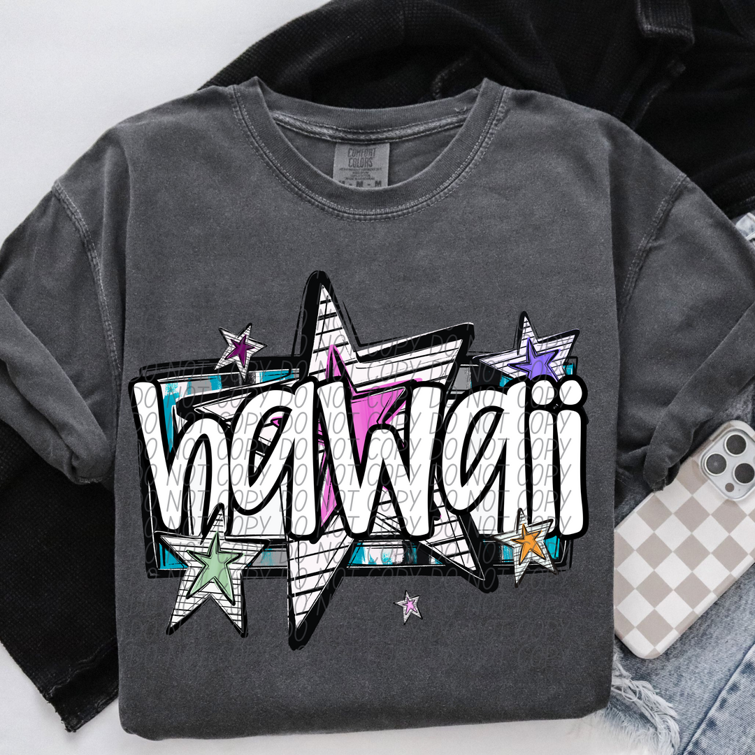 Bright Stars States DTF Print