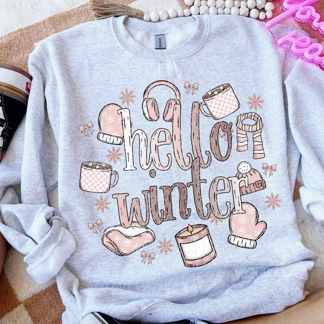 Hello Winter DTF Print