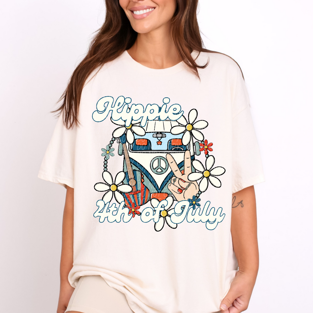 Hippie 4th of July DTF Print