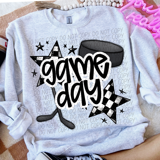 Game Day Sports Checkered Stars DTF Print