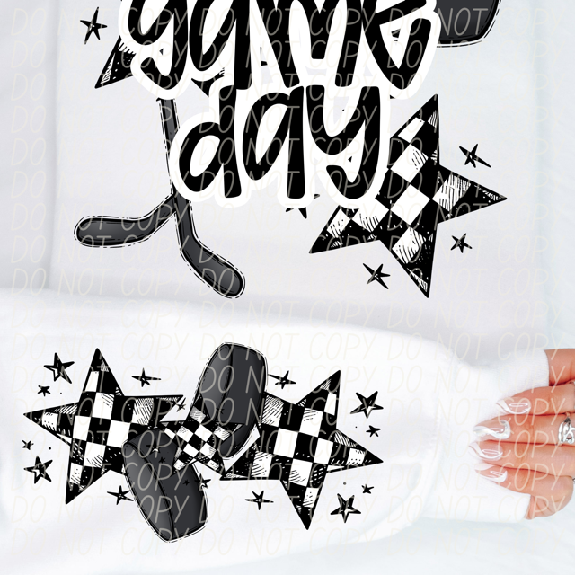 Game Day Sports Checkered Stars Set DTF Print