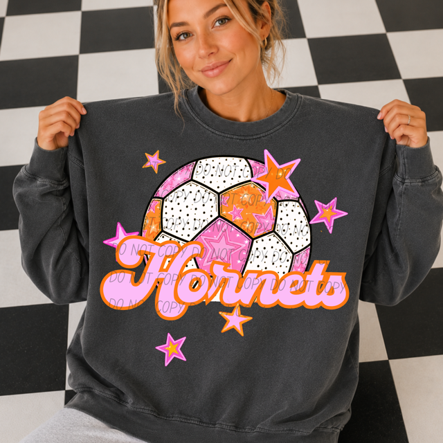 Pink Soccer DTF Print