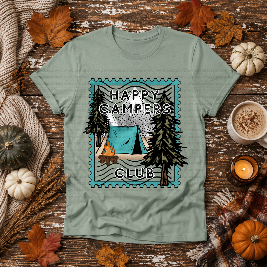 Happy Campers Club DTF Print