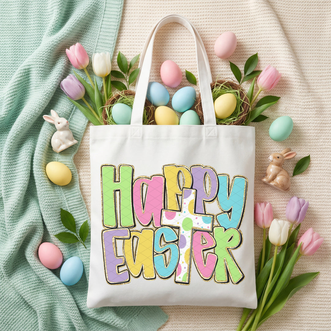 Happy Easter Doodle DTF Print