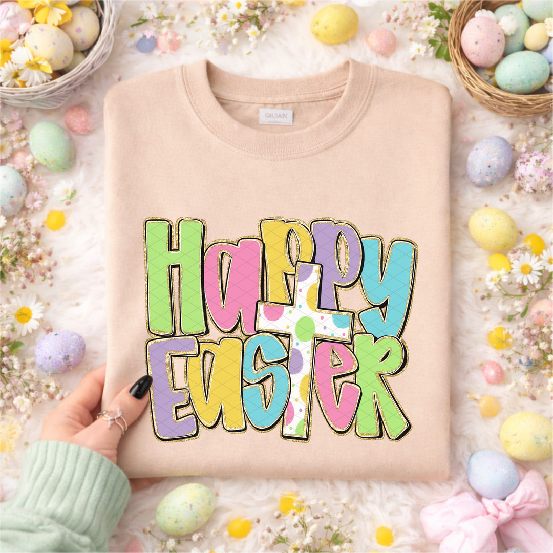 Happy Easter Doodle DTF Print