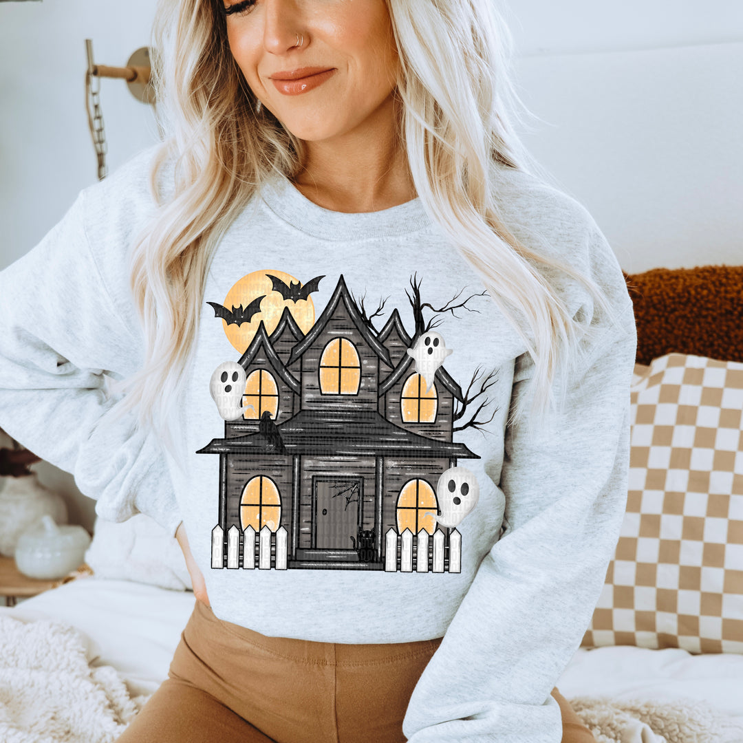 Haunted House DTF Print