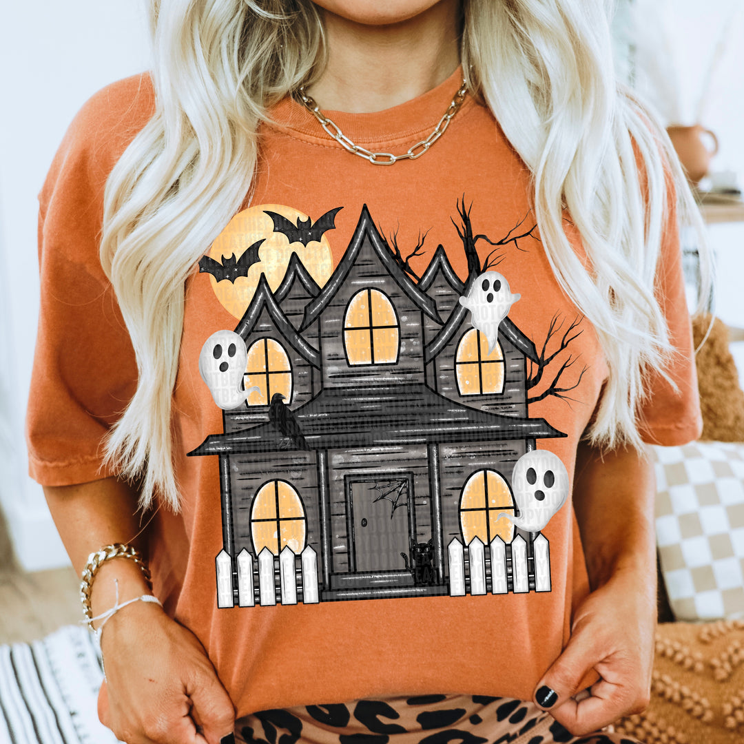 Haunted House DTF Print