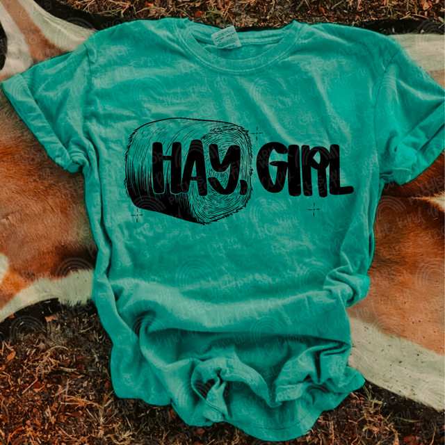 Hay Girl DTF Print