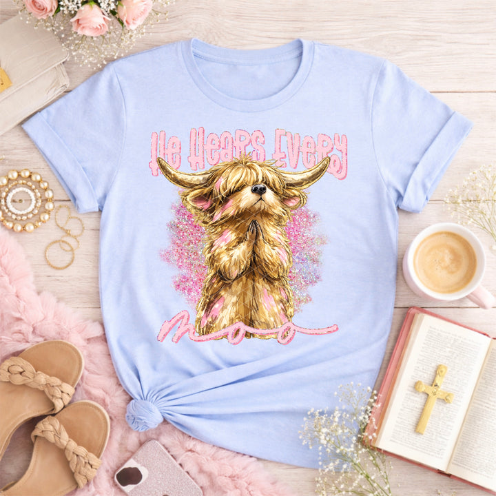 He Hears Every Moo Glitter DTF Print