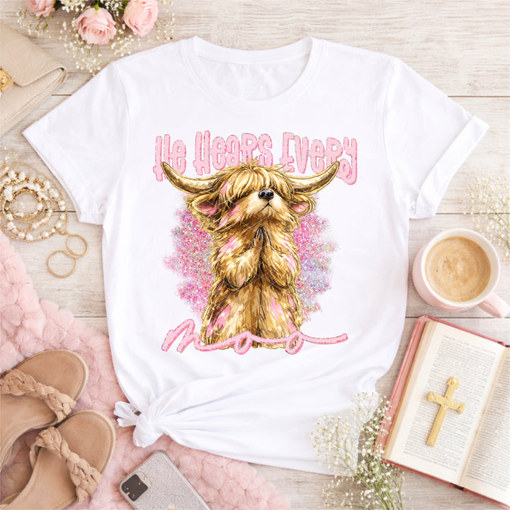He Hears Every Moo Glitter DTF Print