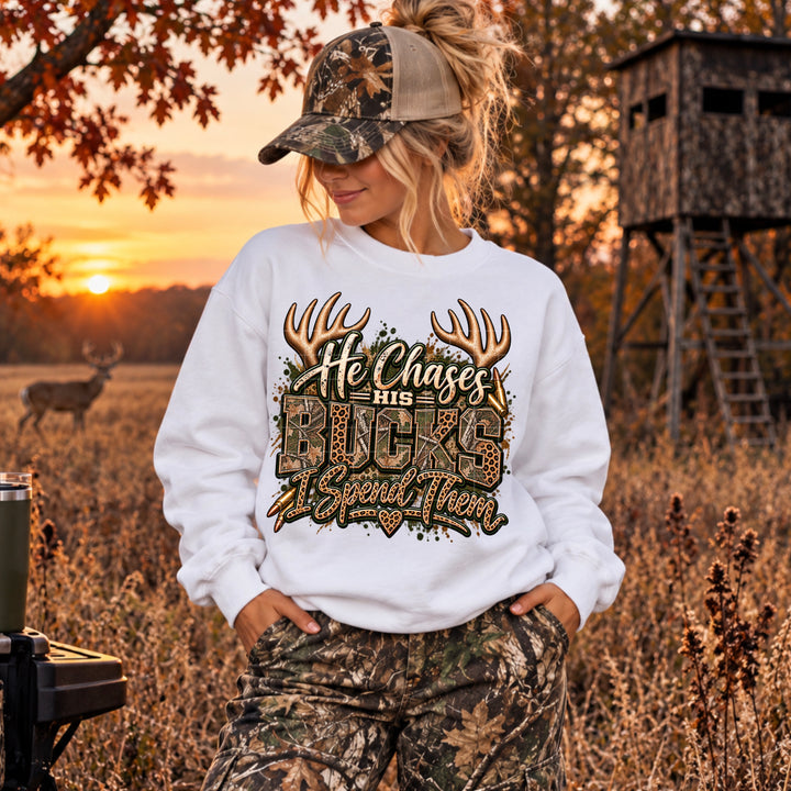 He Chases Bucks DTF Print
