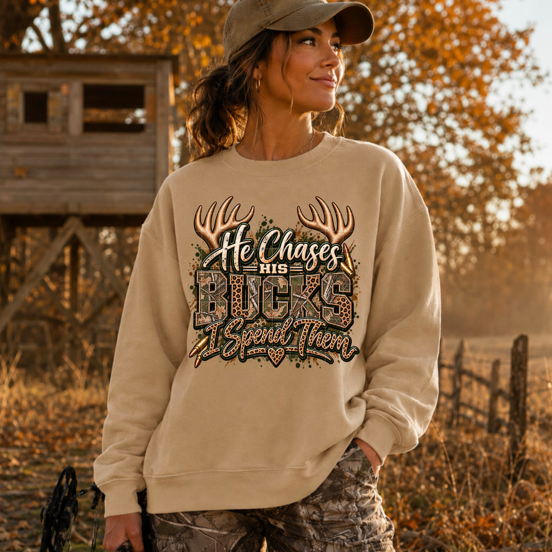 He Chases Bucks DTF Print