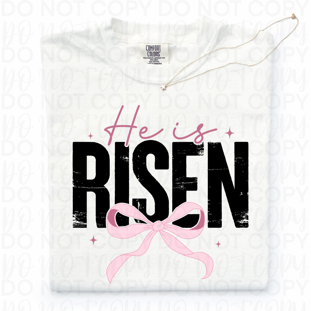 He is Risen Bow DTF Print