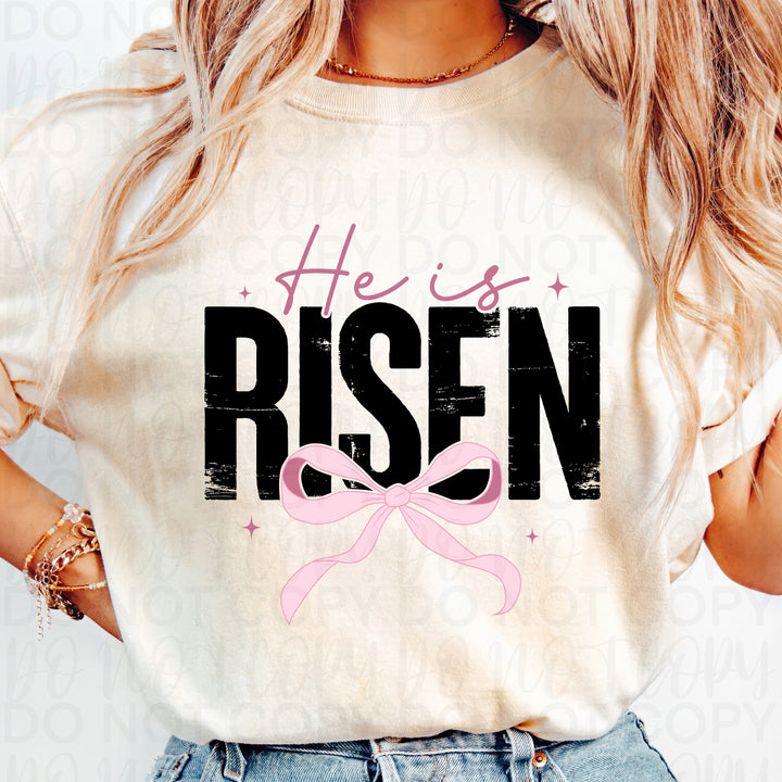 He is Risen Bow DTF Print
