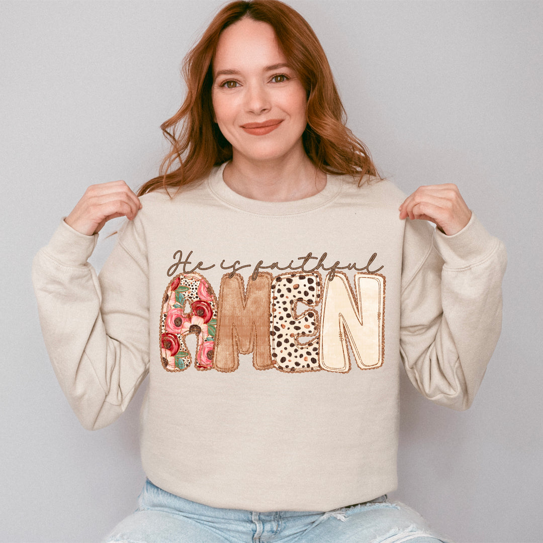 He Is Faithful Amen DTF Print