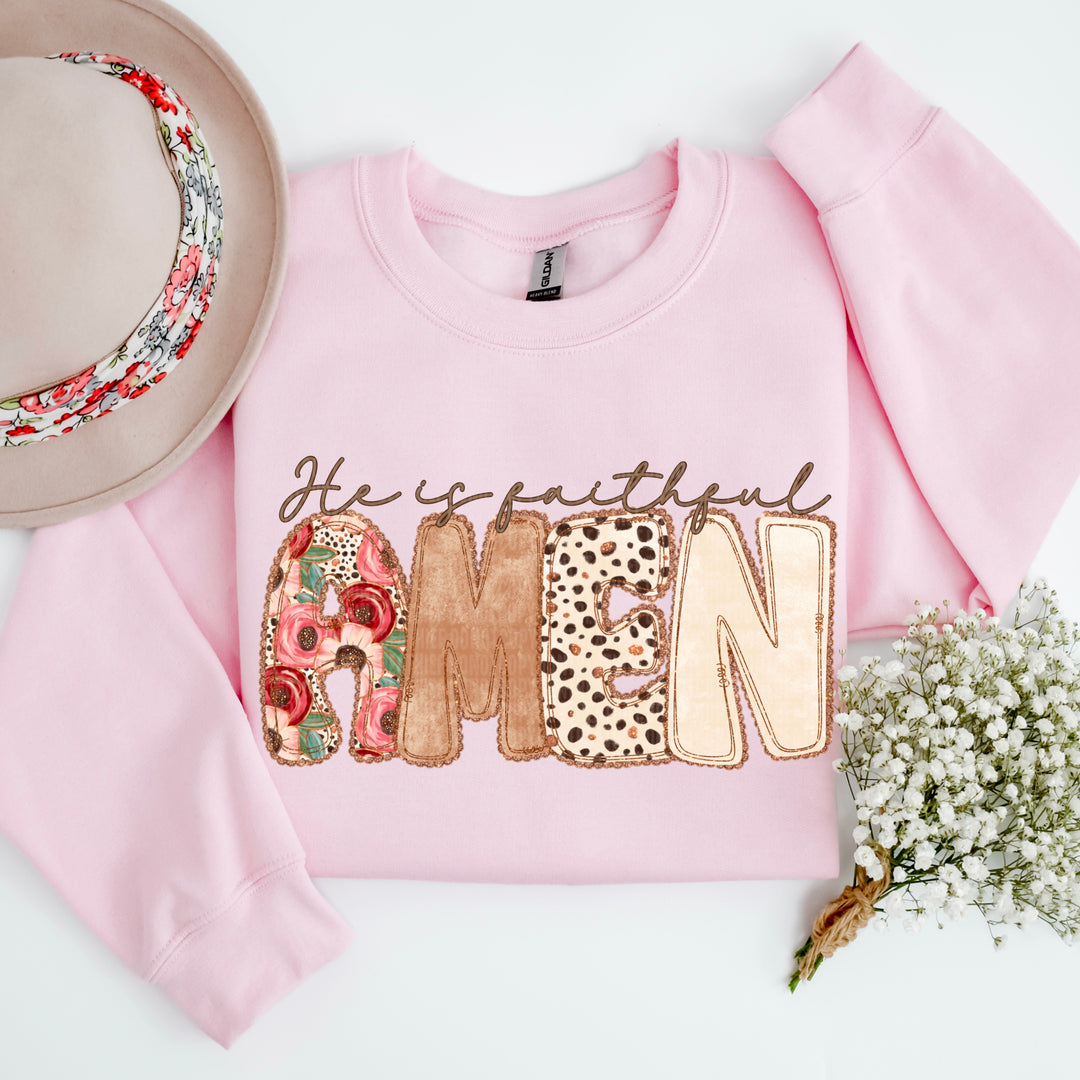 He Is Faithful Amen DTF Print