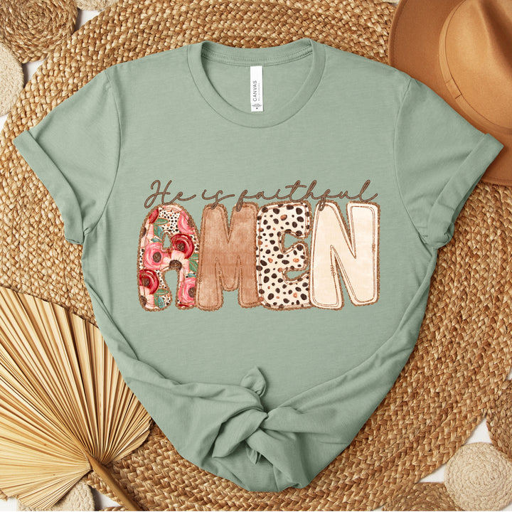 He Is Faithful Amen DTF Print