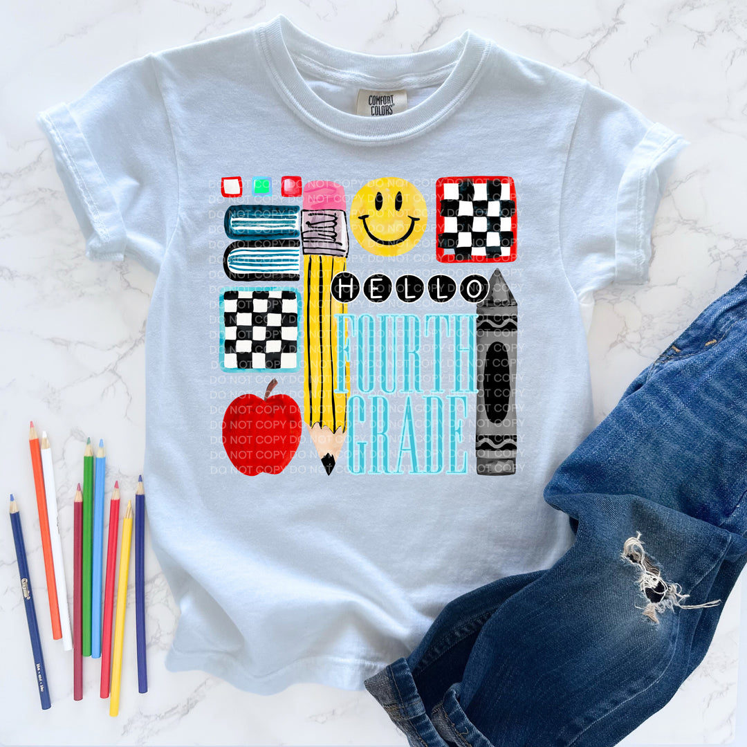 Hello Grade Level Boy DTF Print