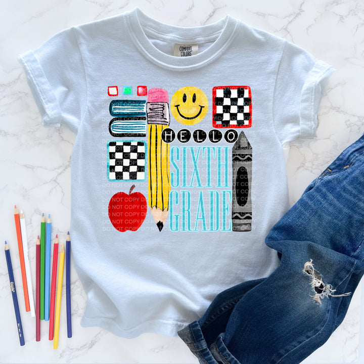 Hello Grade Level Boy DTF Print