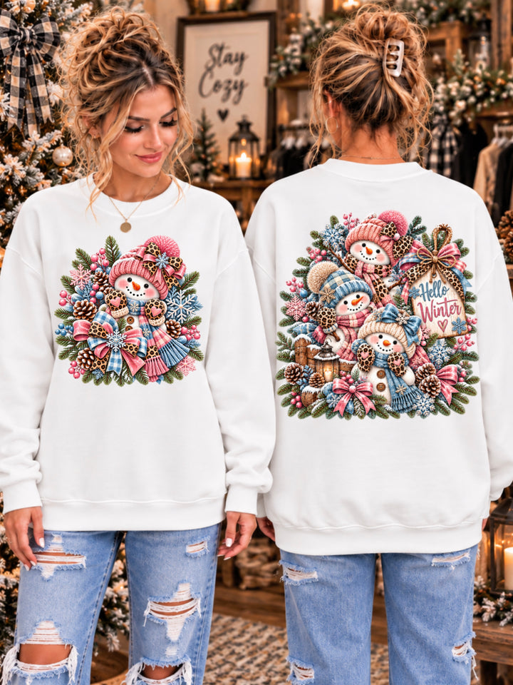 Hello Winter Snowman DTF Print