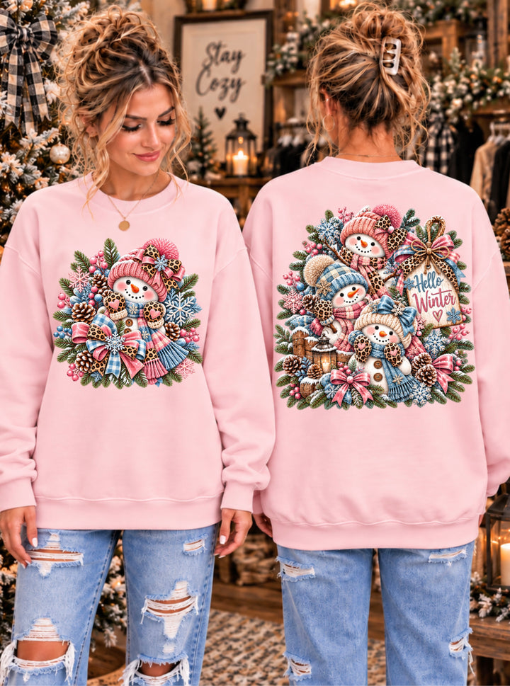 Hello Winter Snowman DTF Print