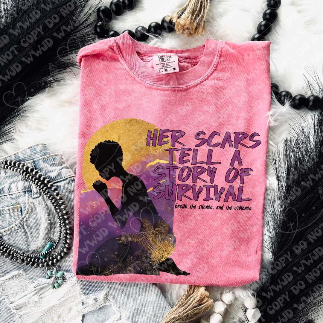 Her Scars Tell A Story DTF Print