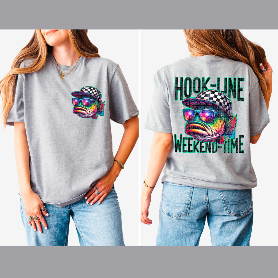 Hook Line Weekend POCKET DTF Print