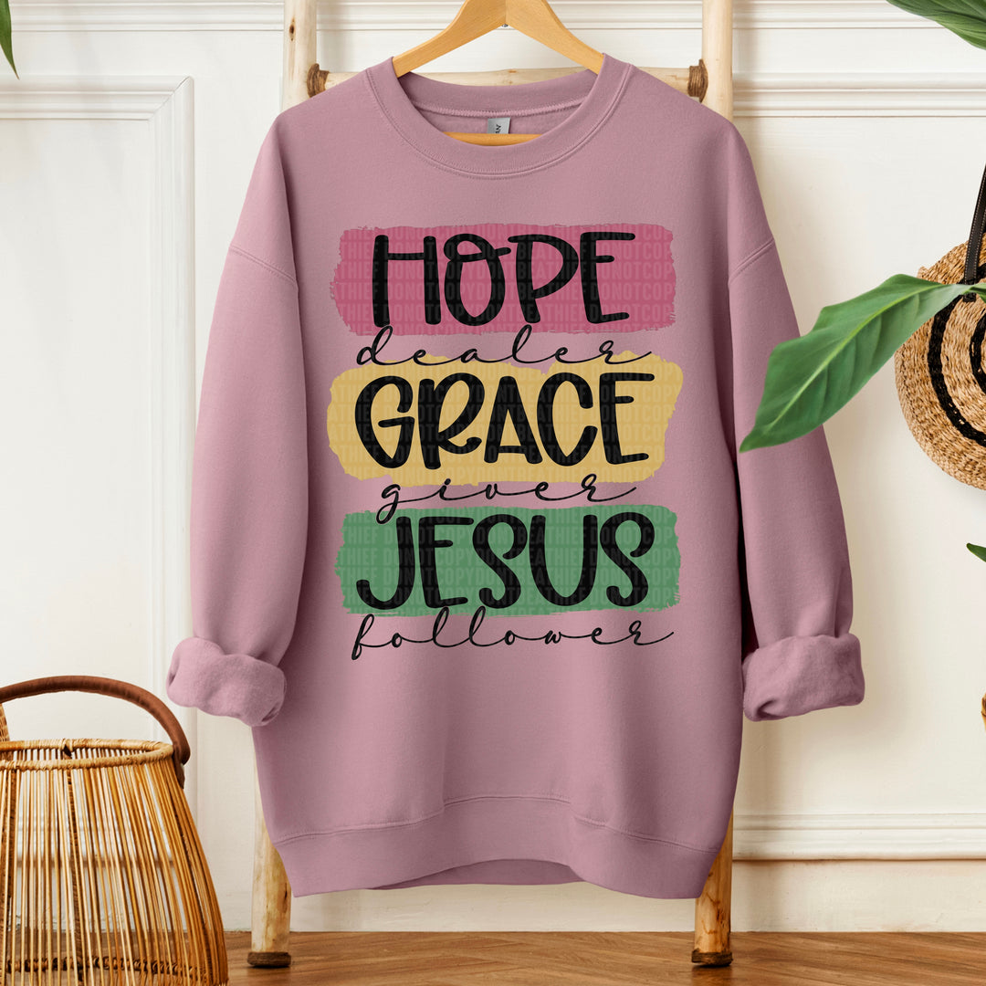 Hope Grace Jesus DTF Print