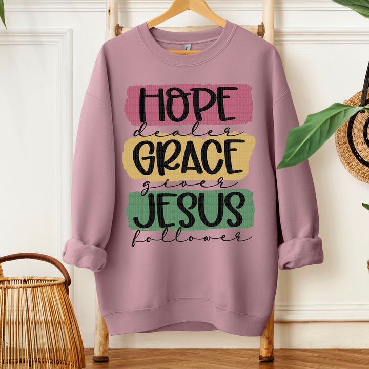 Hope Grace Jesus DTF Print