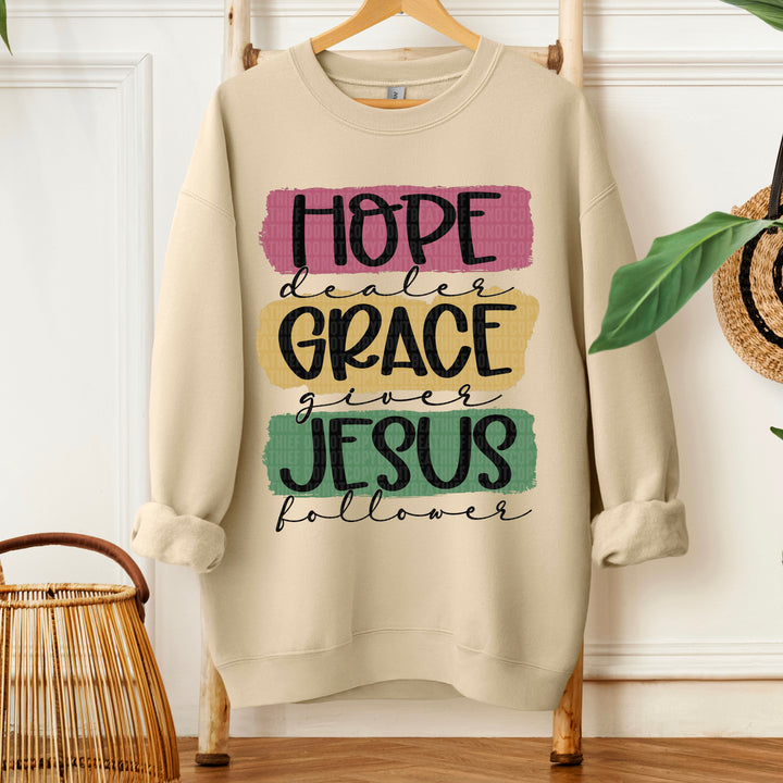 Hope Grace Jesus DTF Print