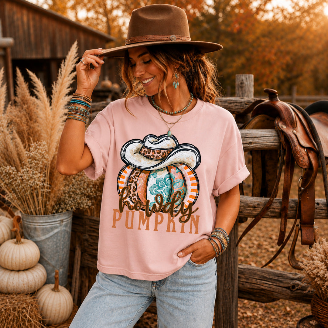 Howdy Pumpkin DTF Print