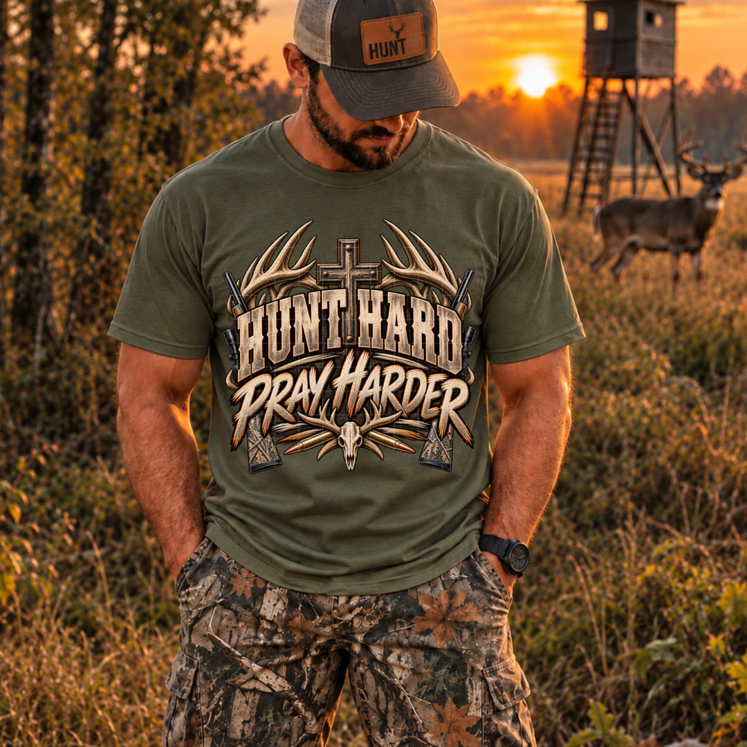Hunt Hard Pray Harder DTF Print