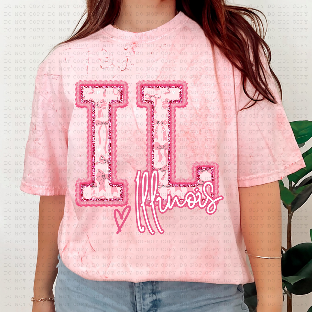 Pink Coquette States DTF Print
