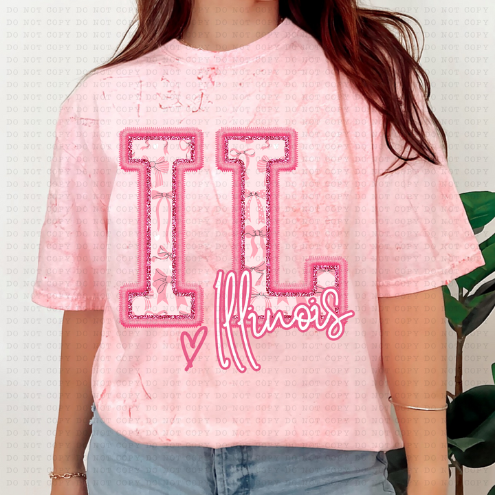 Pink Coquette States DTF Print