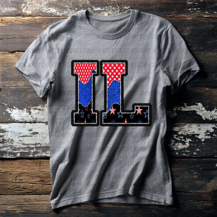 Patriotic States DTF Print
