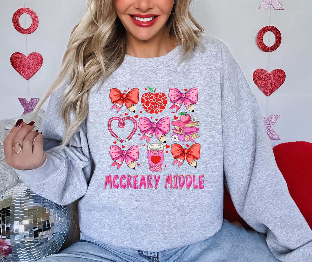 CUSTOM Valentine’s Day Athletic Grey Sweatshirt