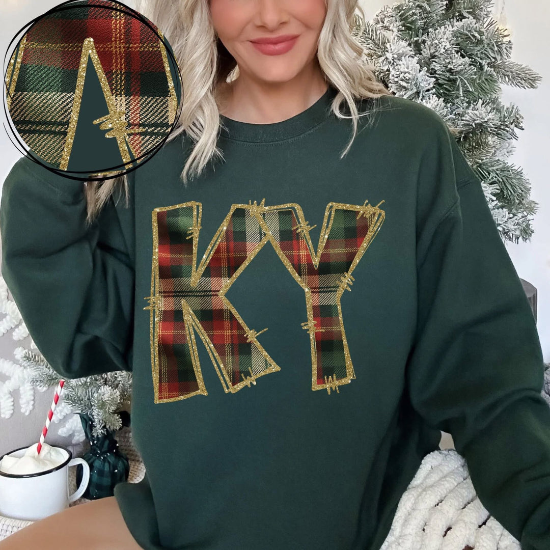 Holiday Plaid KY DTF Print