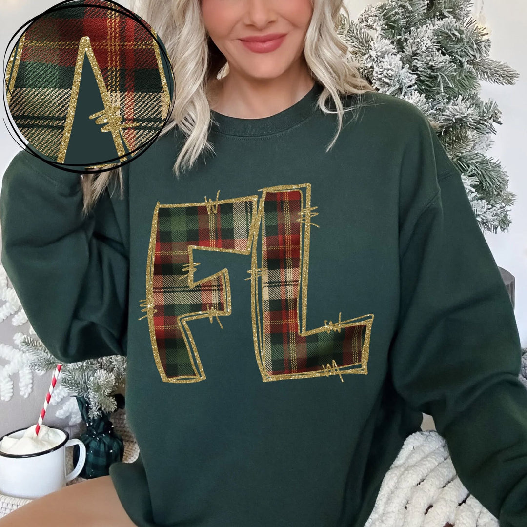 Holiday Plaid FL DTF Print