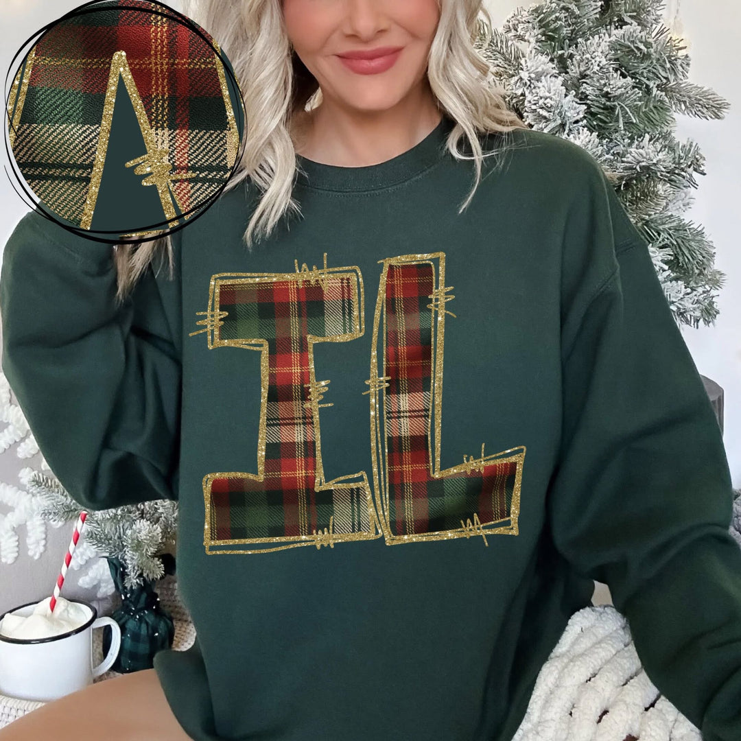 Holiday Plaid IL DTF Print