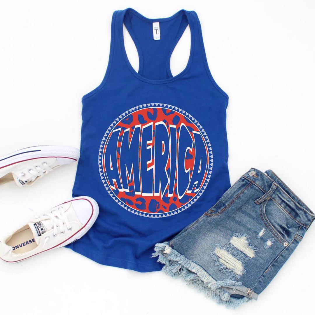 America Leopard Cutout DTF Print